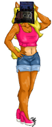 Rebecca as Tawna Bandicoot