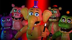 Happy Frog, Orville Elephant, Nedd Bear, Pigpatch, and Mr. Hippo/Mediocre Melodies from Ultimate Custom Night