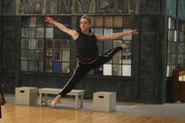 Eldon practices ballet in Studio A.