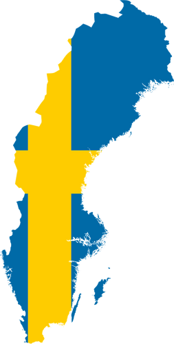 Sweden flag map