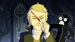 Belos hiding his scar.
