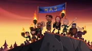Viney and the other students of Hexside ready to take on Kikimora.
