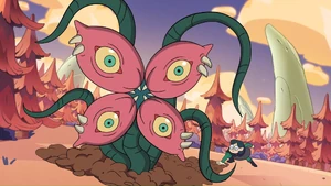 Willow summoning a monstrous plant.