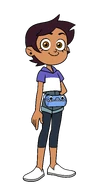 Luz wearing a fanny pack in "The First Day".