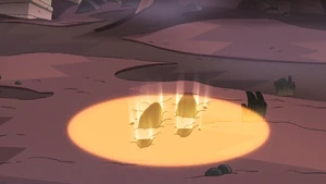 Head Witch Eberwolf searching for footprints using a tracking spell.