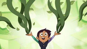 Luz summoning plants.