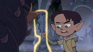 Matt Tholomule creating a saw using construction magic.