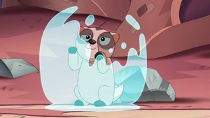 Edric trapping a skin badger with beast keeping magic.