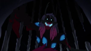 Belos turning his hand into a blade.