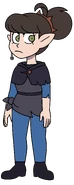 Viney in her healing track uniform in a flashback from "The First Day".