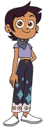 Luz wearing pajamas and a mask around her neck in "Hunting Palismen".