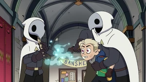 Coven Scout using bard magic to put Hunter to sleep.