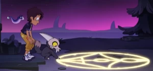 Rey activando su glifo de luz.