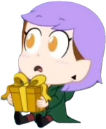 Amity wearing a green cloak from "Chibiverse"