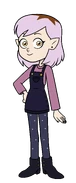 Amity wearing overalls at the beginning of "Thanks to Them".