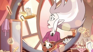 Eda Clawthorne's bard magic causing items to float in the air.