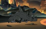 A stonesleeper resting in its petrified form (Hecktaceous period)