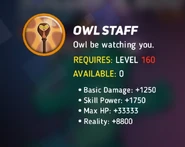 Owlbert's badge.