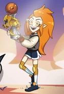 Teen Eda in grudgby attire.