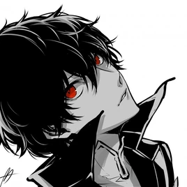Kurusu-akira-persona-5-black-and-white-red-eyes-shin-megami-tensei-anime-21309-resized