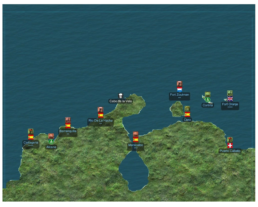 Mapa completo do jogo - The Pirate: Caribbean Hunt