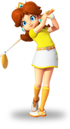 Daisy's official artwork on the Mario Golf: Super Rush website
