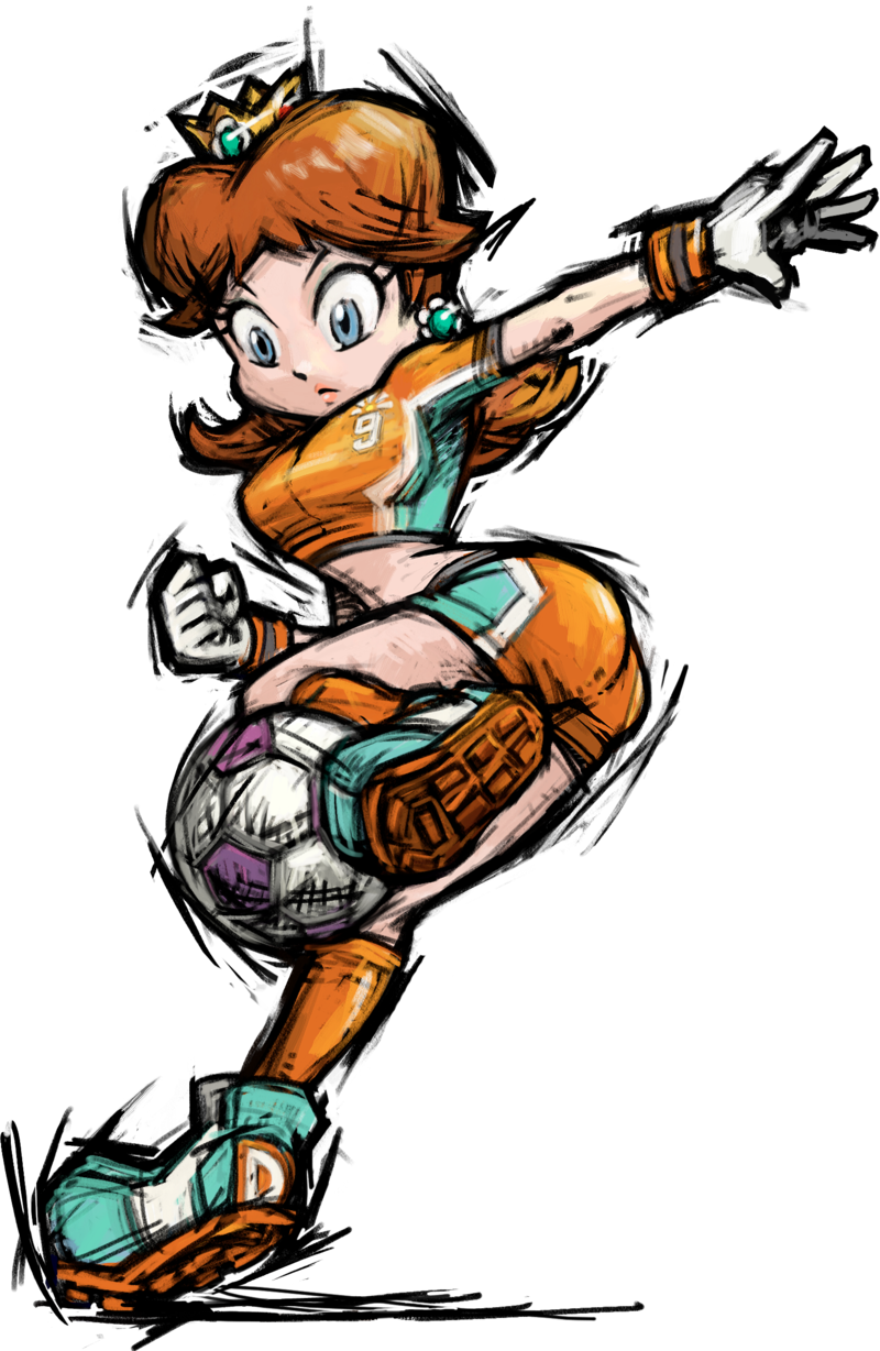 mario strikers charged daisy vs peach