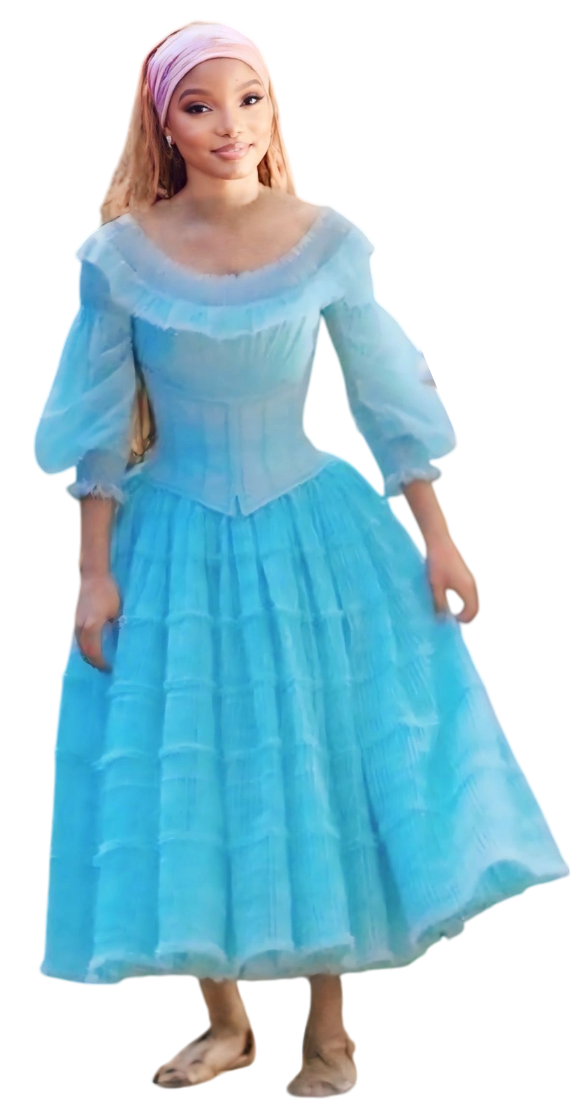 ariel blue dress 2023 Ariel Little Mermaid 2023 Cosplay Costume 3 pc Blouse Skirt Corset for –  MJcostume main image 0