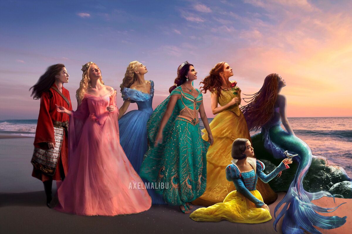 Disney Princess Live Action Movie Premieres  Disney princess pictures,  Disney princess fashion, Disney princess drawings