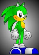 Kristijan the Hedgehog as he looks like in The Mysterious Mobian Secrets