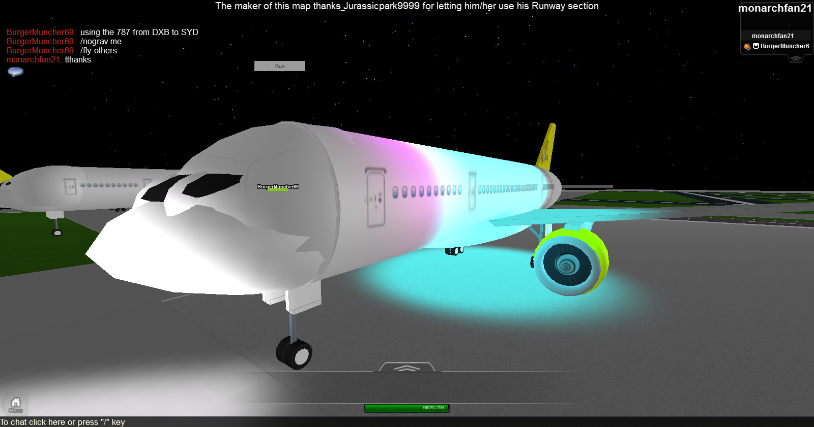 Toby Air Flight 190 The Roblox Airline Industry Wiki Fandom - how to use nograv commnad on roblox