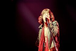 Mick Jagger in red