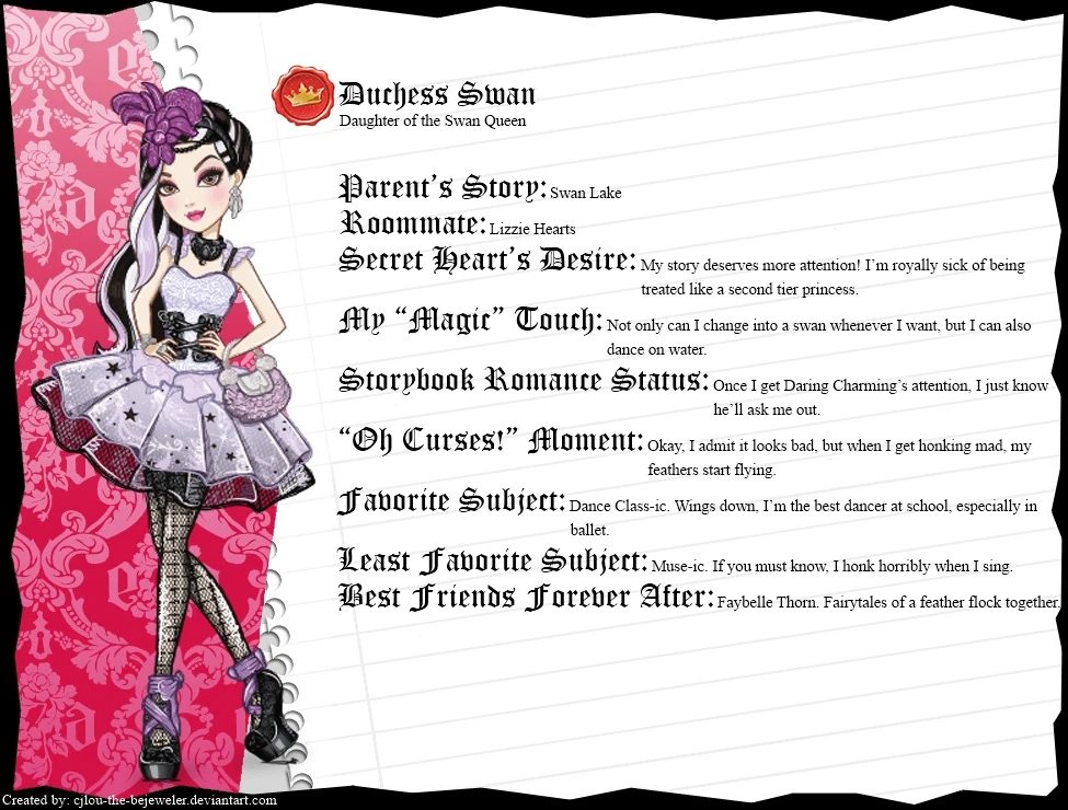 Duchess Swan's Diary The School Of Ever After High Pedia Wikia Fandom