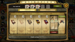 Collections tab small