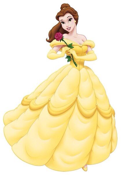 belle yellow dress cartoon