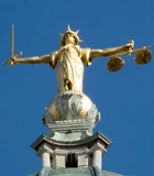 Statue of  on the dome of the  in the  (the "")
