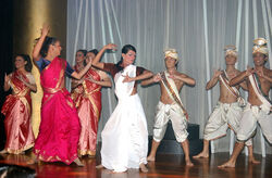 Kumar in a traditional dance number.