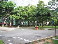 The car park next to the park where a 2-level shopping centre used to stand prior to the 1980s.