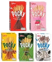 An assortment of Pocky flavors