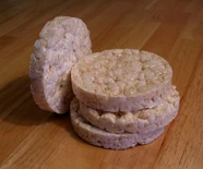 A puffed rice cake