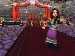 Selena Gomez dances with her new Crab friends.