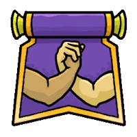 The in-game Guilds icon, symbolizing the system's themes of friendship and unity. Seems reminiscent of a certain scene from ...