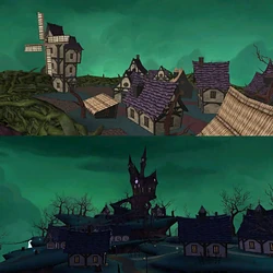Unused rendered Carpathes Village area in Pirate101