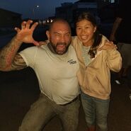 Dave Bautista and Maeve Garay