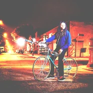 “I think I met you before, man. How do you like the bike?“ “I kind of had to scrap the old rack and milk crate for something a little more functional. Ride or die, am I right?“