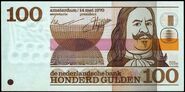 Netherlands 100 Gulden Banknote 1970