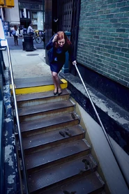 “I wonder how much of my life I’ve spent in the subway. It’s like being lodged in the city’s throat. Lately when I walk down the stairs my head starts to whine and pain pops behind my eyes, like a cluster headache. Fear and worry can manifest physically in people with panic attacks or phobias. If I was a subway-phobic I could never leave my house! I wish everyone else was subway-phobic; that way the platforms wouldn’t be so crowded.”