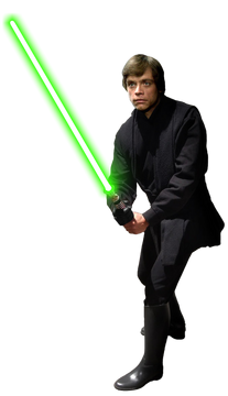 Luke skywalker holding lightsaber shop