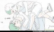 Young Yoshiki and Hikaru fight (side view)