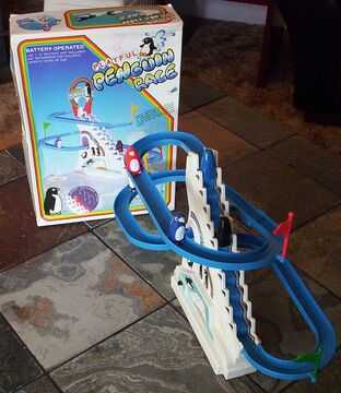 Penguin race slide shop
